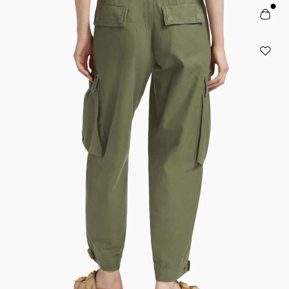 FRAME pleated wide-leg cargo pants sz 28 (4-6) - Picture 5 of 8
